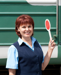 Woman worker railroad