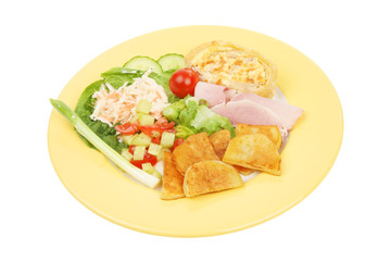 Ham and quiche salad