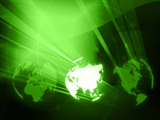 Asia map technology-style artwork.