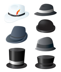 Man's fancy hat set