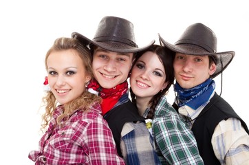 Close up portrait of young dancers