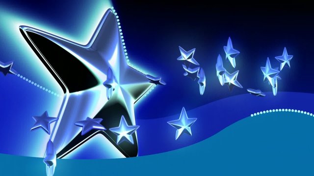 Flying blue stars