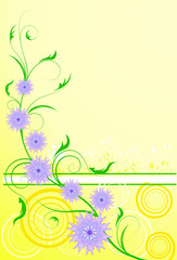 Fototapeta na wymiar Abstract background with cornflowers