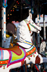 Fototapeta na wymiar Karuzela konia na targach zabawy