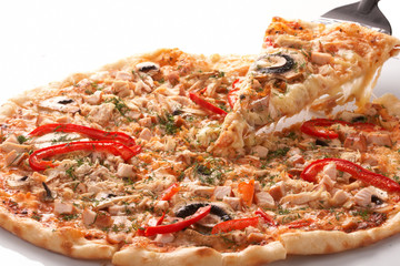 Pizza with champignons