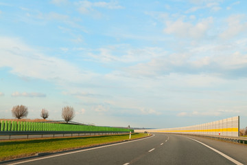 Landscape of nature and modern highway