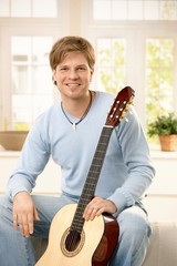 Young man with guitar