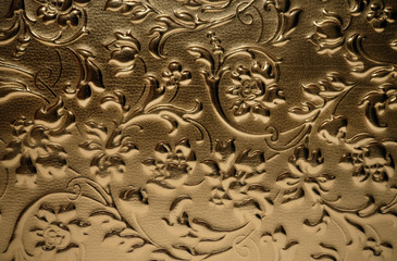Background decor flora, gold color