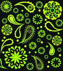 colorful paisley background