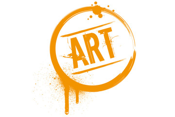 Art Button orange