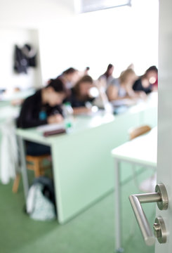 Classroom Full Of Students During Class