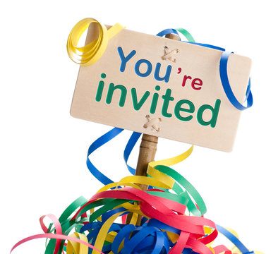 invitation card to a party - you are invited
