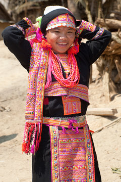 Portrait Akha Frau Von Laos