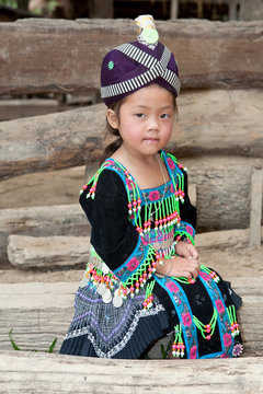 Hmong Mädchen von Laos