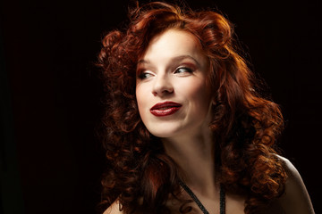 Fototapeta premium Portrait of a young beautiful woman.