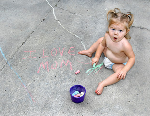 Naklejka premium Chalk Message