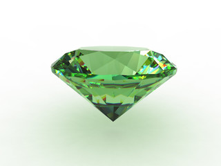 Perfect green topaz gemstone