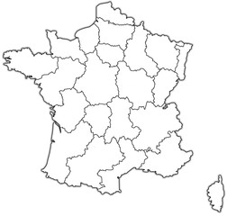 administrative map of france