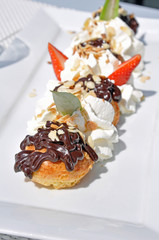 assiette de profiteroles