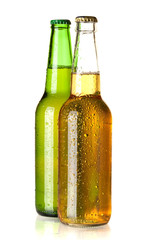 Two beer bottles
