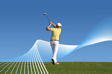 GOLF - Golfspieler beim Abschlag