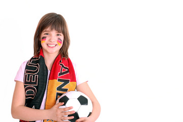 Mädchen mit Fußball