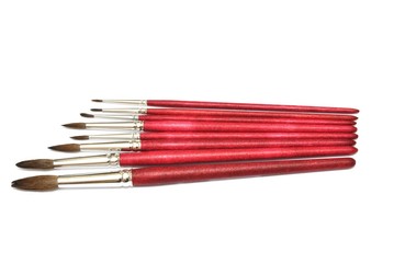 Serie di pennelli per dipingere