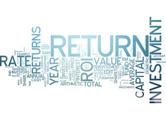 Obraz premium Return on investment (ROI)