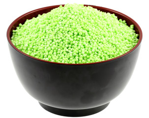 bol graines tapioca, fond blanc