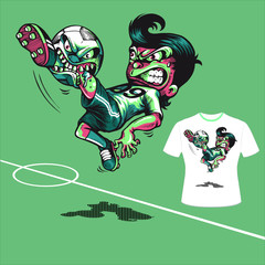 T-Shirt Print Fussball
