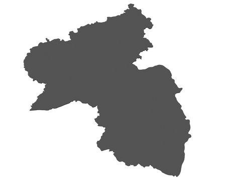 Karte von Rheinland-Pfalz - freigestellt