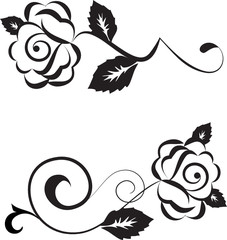 design elements with roses