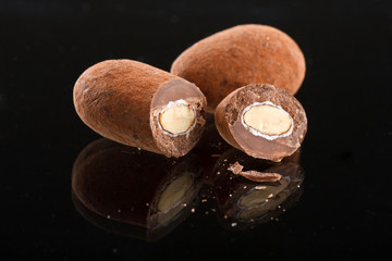 almonds in the chocolate.