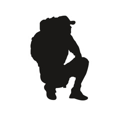 Silhouette de randonneur