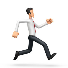 Businessman runs