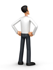 Businessman looks into the distance