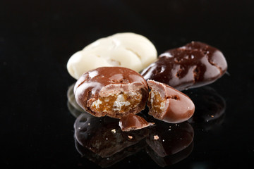 almonds in the chocolate.