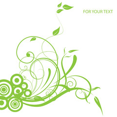 Abstract flowers background with place for your text
