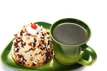Cup of tea and cake.