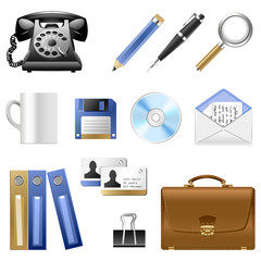 icon set of vintage accessories