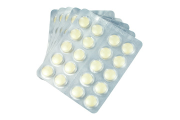 Fan out blister with pills