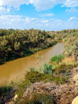 River Jordan in Bethany, border between Jordan and Israel