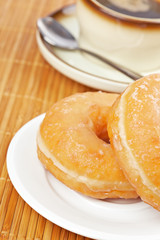 Delicious donuts and coffee