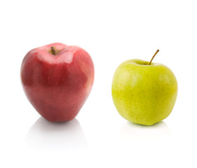 Red and green apples