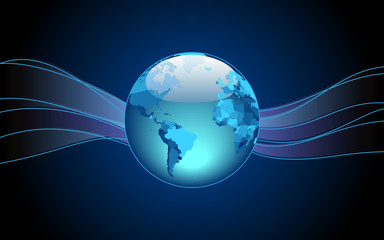 Earth and waves background