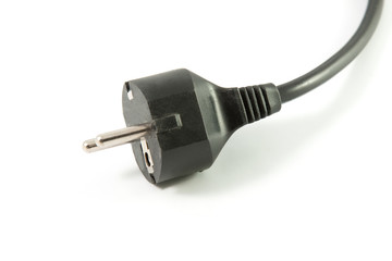 power cord isolated on white background