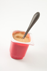 yogurt container with spoon