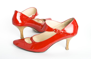 New elegant shoes on high heel