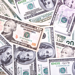 heap of American dollars (closeup)