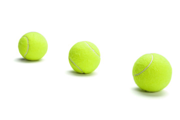 Three tennis balls
